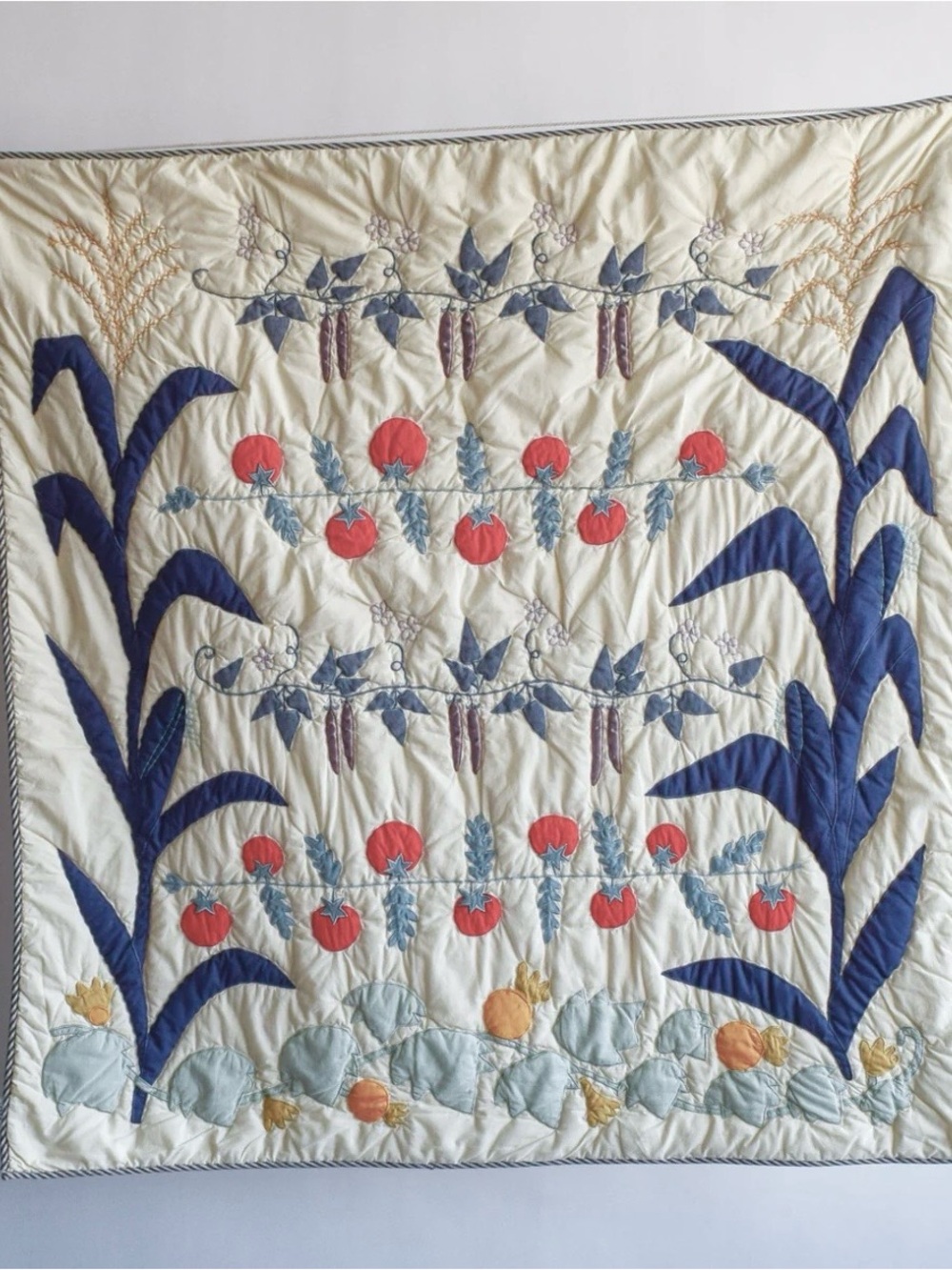 Haptic Lab Heirloom Quality Cream Baby Garden Quilt